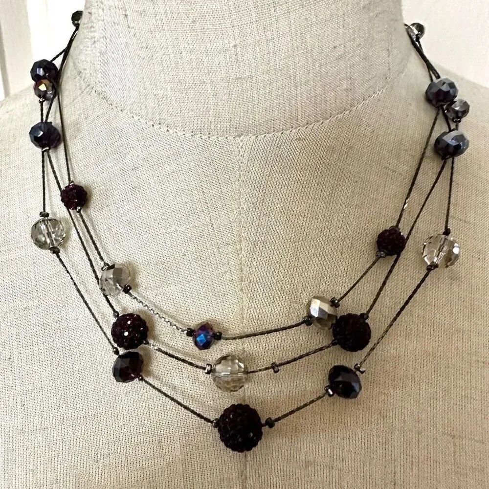 White House Black Market multi strand beaded necklace